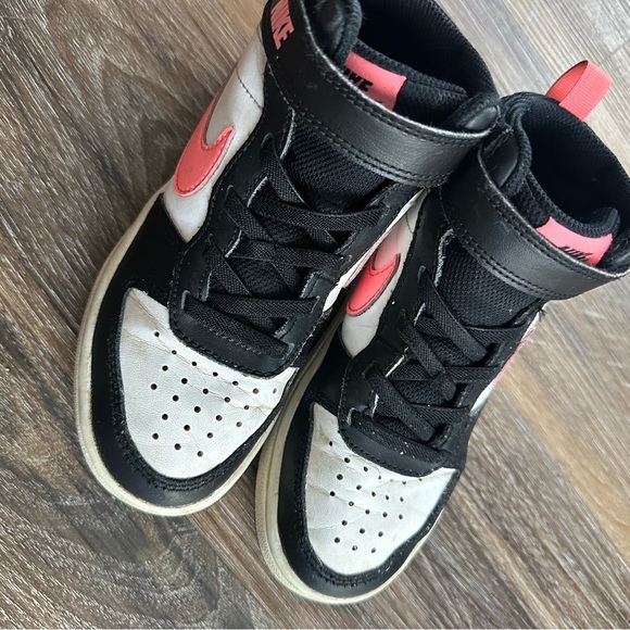 Nike Kids Black and Pink High-Top Sneakers - Picture 8 of 9